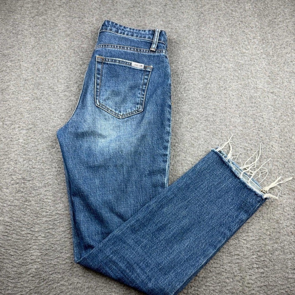 Joe's Jeans Women's Size‎ 26 Blue Raw Hem Straight Leg Denim Jeans